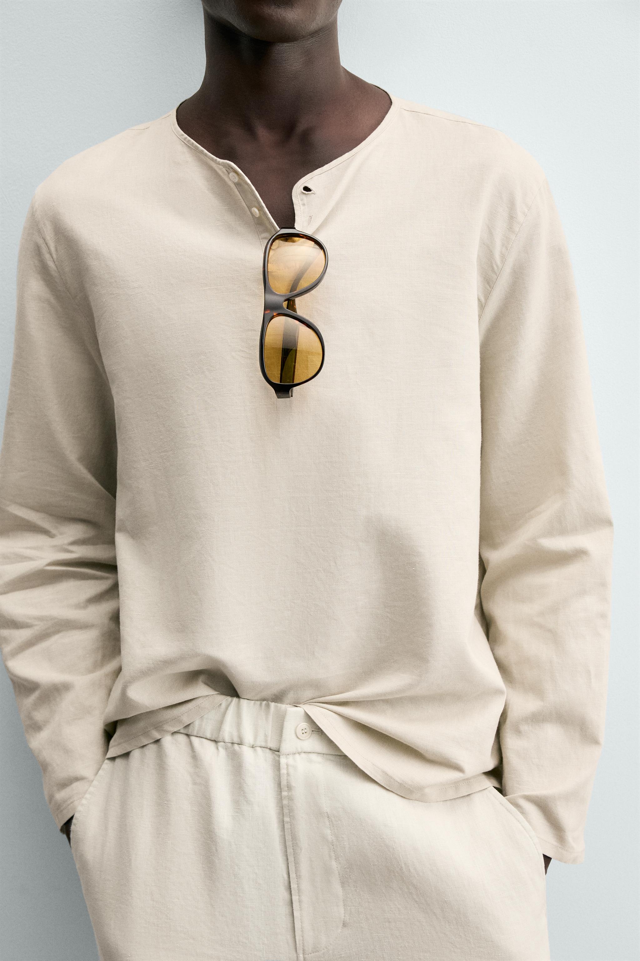 HEMP - COTTON HENLEY SHIRT